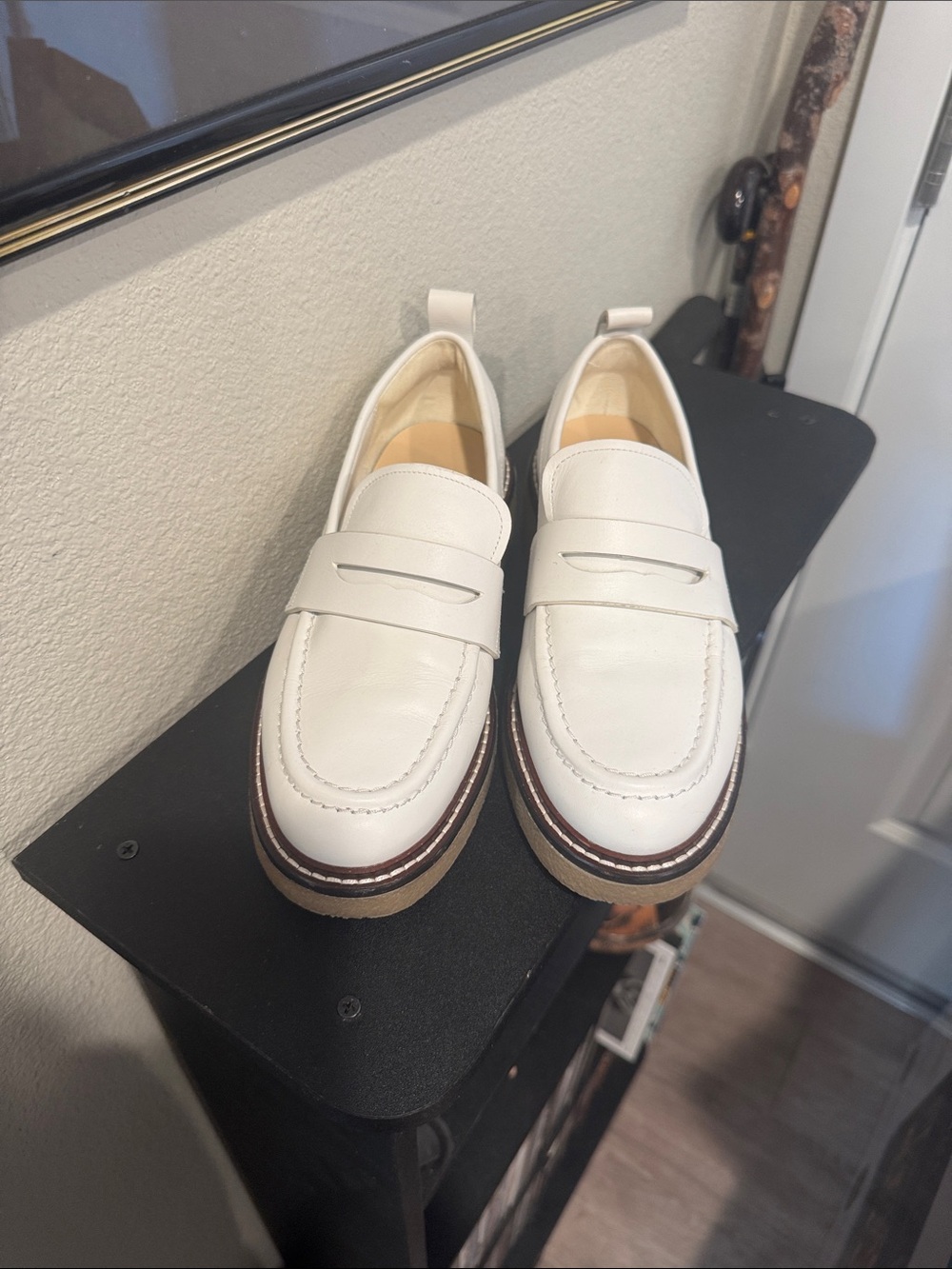 Everlane White Leather Loafers NEW Gumsoles